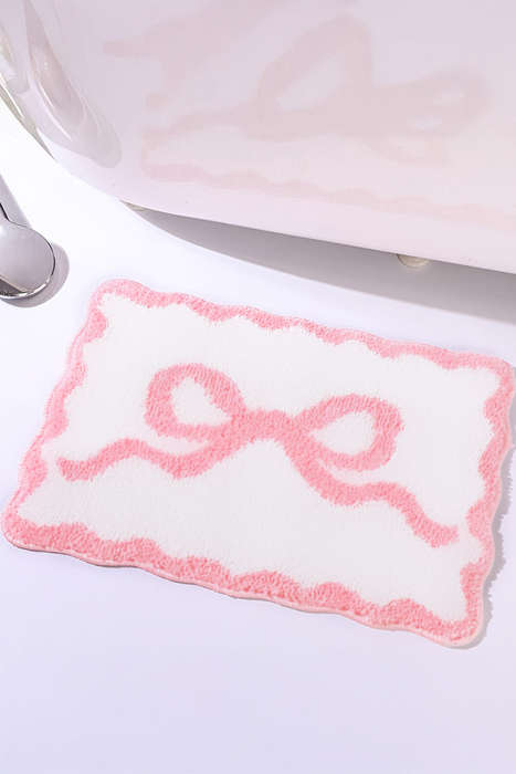 Pink Bow Knot Water Absorption Entrance Ground Mat