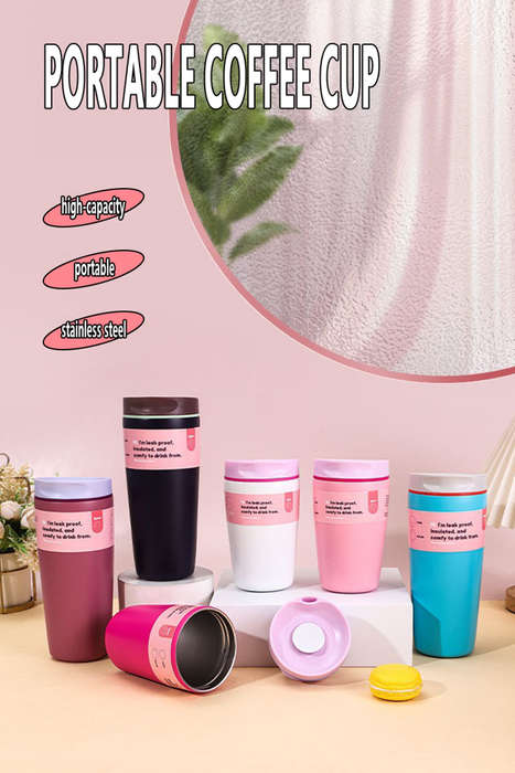 Pitaya Pink 12/20 OZ Stainless Steel Vacuum Portable Coffee Cup 1pc Per Pack