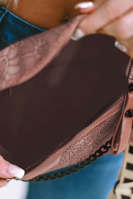 Casual Colorblock Strap Chain Shoulder Bag With Coin Purse