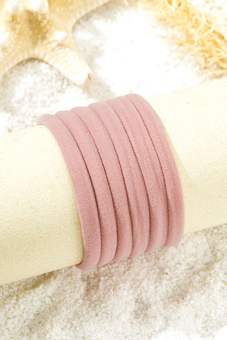 Peach Blossom Solid Color Minimalist Hair Tie Accessory