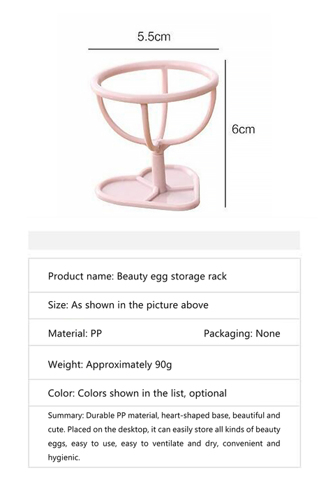 Peach Blossom Makeup Sponge PP Storage Rack