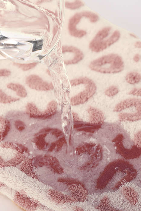 Pink Plush Leopard Pattern Bath Towel