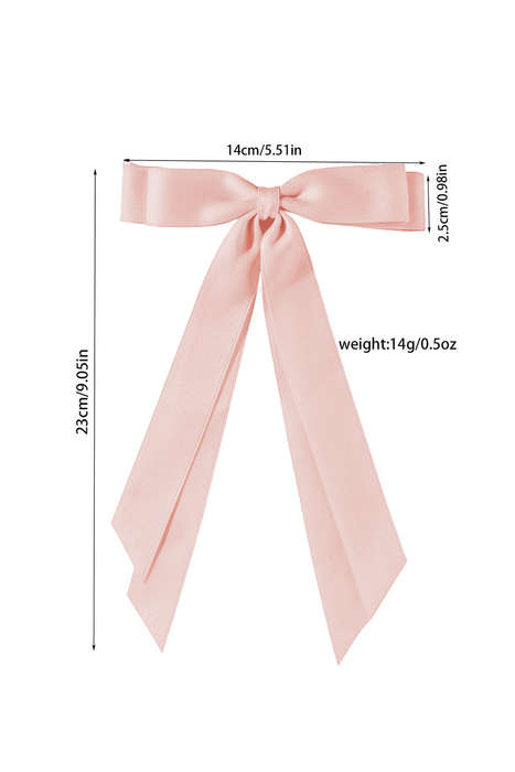 Apricot Pink Double Bow Knot Alligator Hair Clip