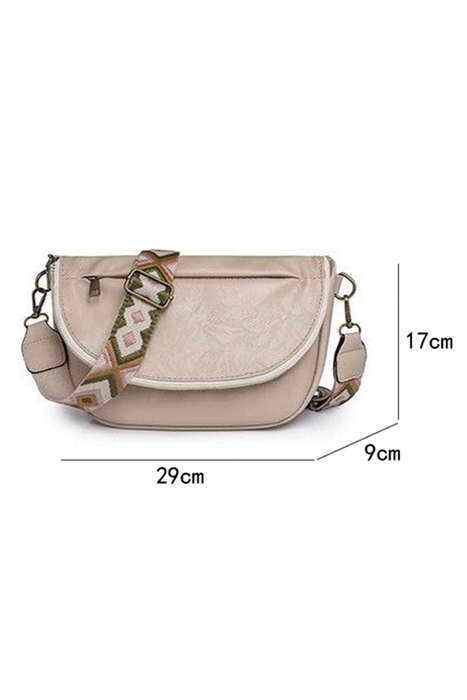 Dark Grey Ethnic Strap Vegan Leather Sling Bag