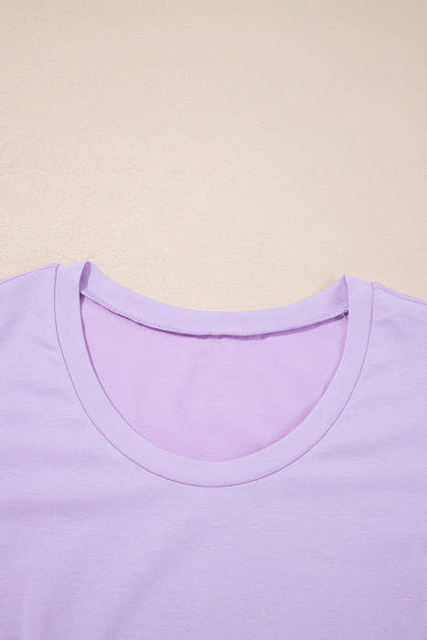 Orchid Petal Mineral Wash Casual Round Neck Tank and Straight Loose Drawstring Pants Set