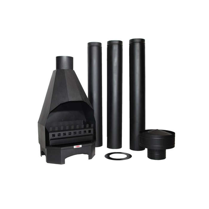 Jetmaster 7-50 Mynx Complete Fireplace (Including Flue Pipes and Storm Cowl)