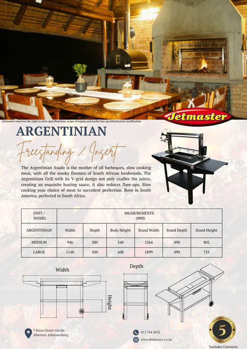 JETMASTER Argentinian Grill - MEDIUM