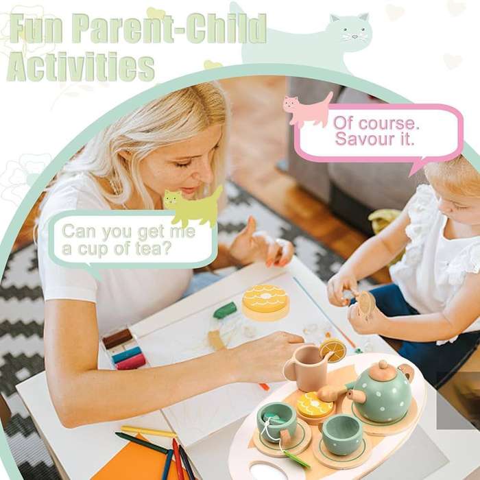Kiddies Wooden Tea Set