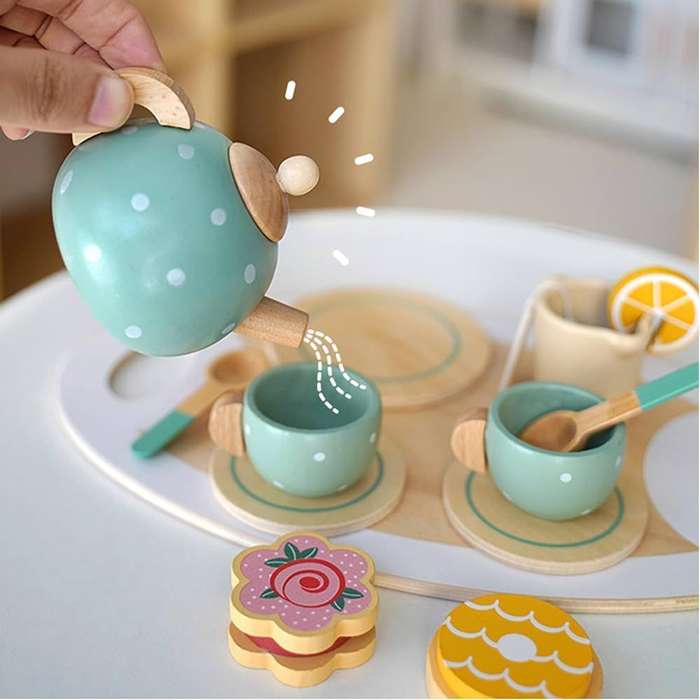 Kiddies Wooden Tea Set