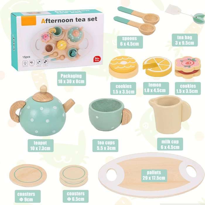 Kiddies Wooden Tea Set