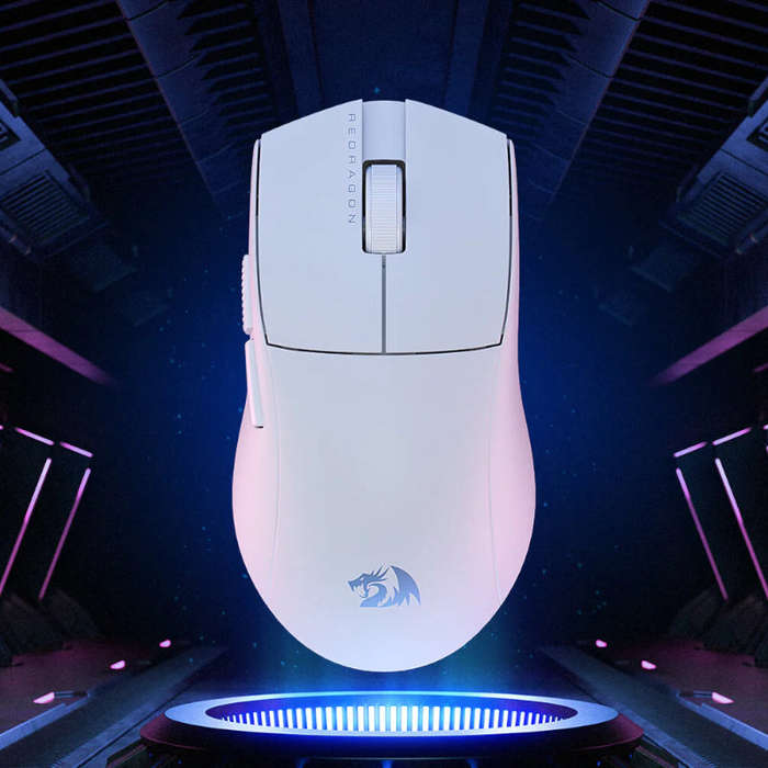 Redragon M916 PRO 1K 3-Mode Wireless Gaming Mouse  White