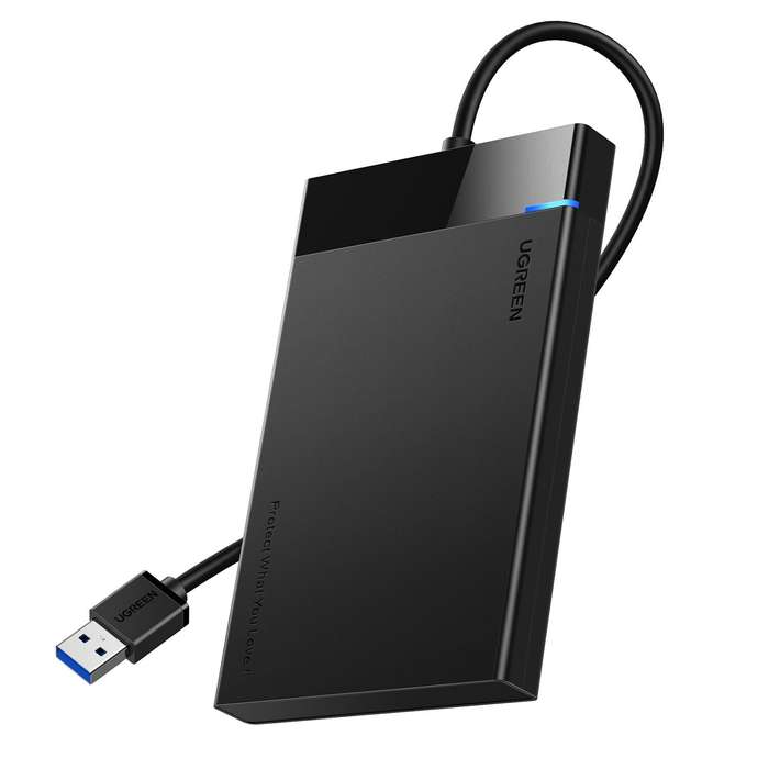 UGREEN USB 3.0 to 2.5 SATA Hard Drive Enclosure (Non-Detachable Cable)