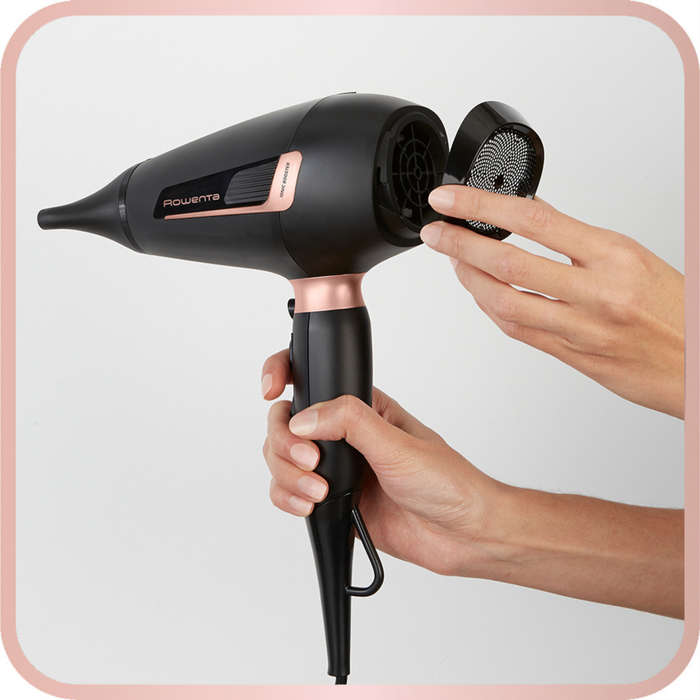 Rowenta Pro Power Hair Dryer 2200 W Ionic Black and Blush