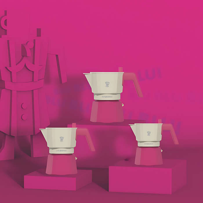 Pezzetti Future Express Stove Top Coffee Maker - Pink