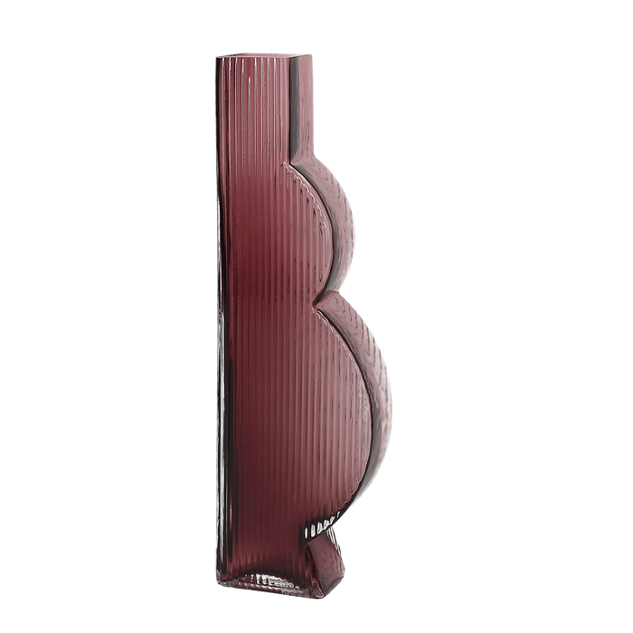 Andrea Fontebasso Tummy Vase Burgundy 35cm H