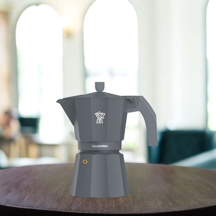 Pezzetti Ital Express Stove Top Coffee Maker - Grey