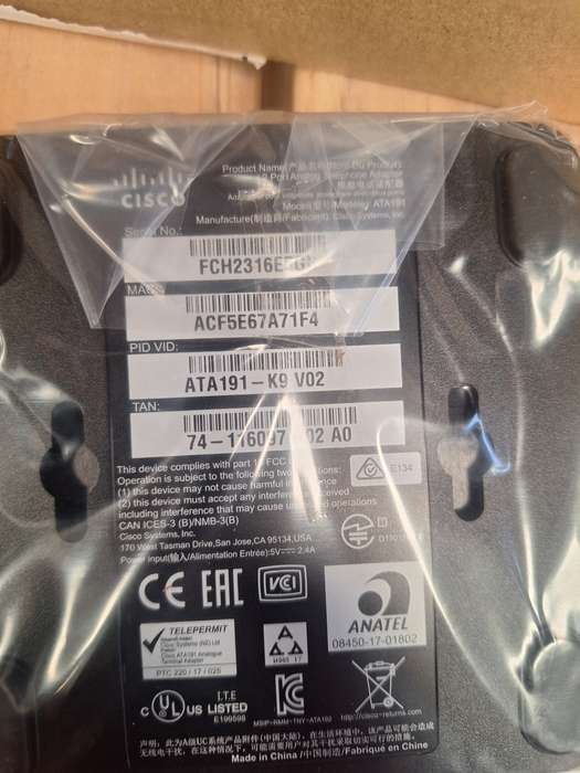 Cisco ATA 191 Analog Telephone Adapter -