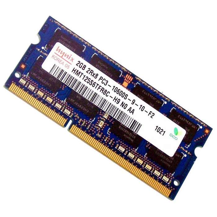 Sk Hynix 2GB 2Rx8 Pc3-10600S-09-10-F2 DDR3 Sodimm Laptop Ram - Used