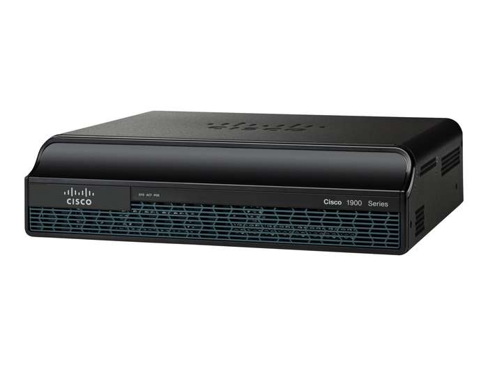 Cisco 1941 w/2 GE,2 EHWIC slots,256MB CF,512MB DRAM,IP Base Router - Refurb