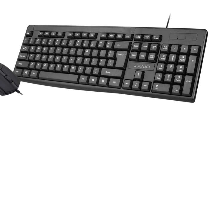Astrum KCW080 Wired USB Keyboard & 4-Button Optical Mouse Combo 