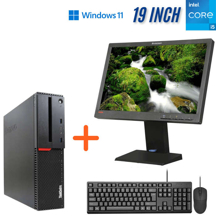 Lenovo ThinkCentre M700 SFF Computer Set with 19 Inch Monitor  i5 6400  8GB DDR4  256GB ...