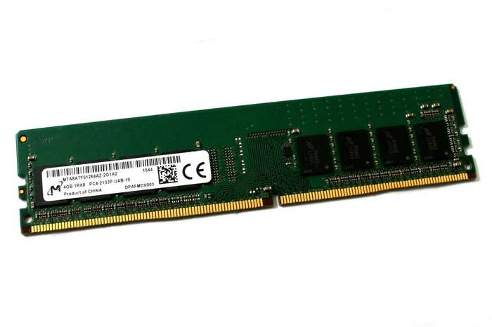 Micron 4GB 1Rx8 PC4-2133P-RD0-10 DDR4 Server RAM - Refurb