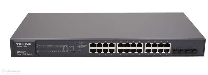 TP-Link T1600G-28PS JetStream 24 Port Gigabit Smart PoE Switch with 4 SFP Slots - Refurb