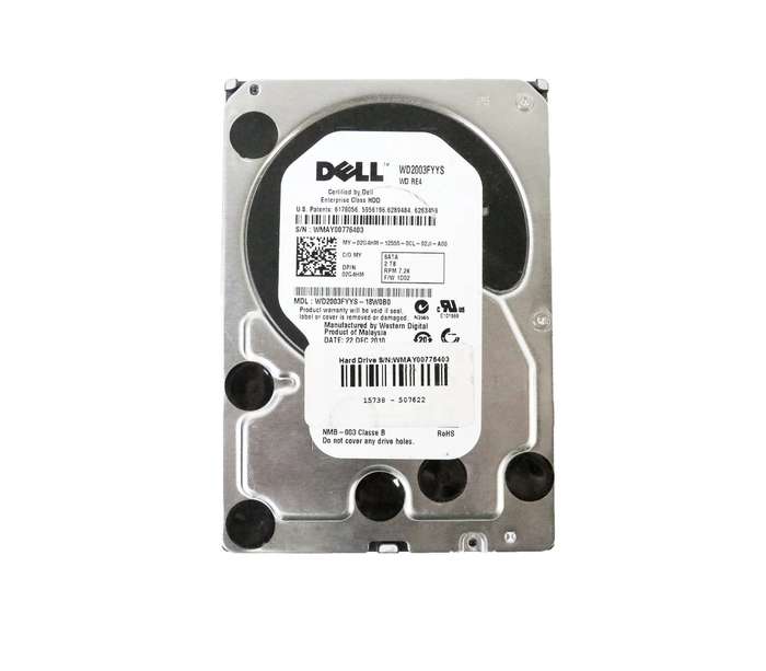 Dell WD2003FYYS-18W0B0 2TB 7200RPM 3.5 Inch SATA Enterprise Hard Drive  for Server  Used