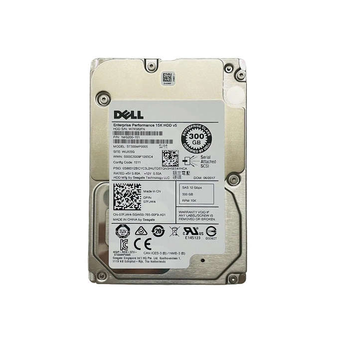 Dell ST300MP0005 2.5 Inch 300GB 15K RPM v5 12Gb/s SAS Hard Drive  Refurb