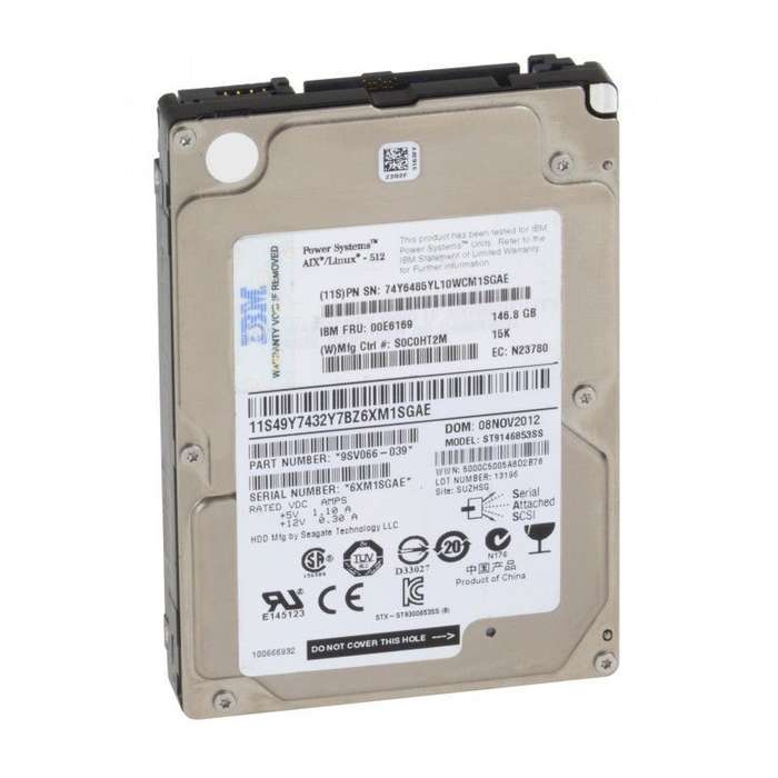 IBM St9146853Ss - 146GB SAS Hard Drive - 2.5" - 15 000 Rpm - 6GB/S