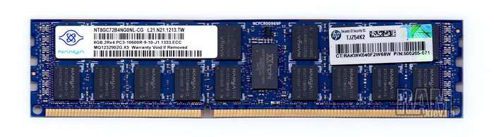 Samsung Nanya 8GB 2Rx4 PC3-10600R-9-10-J1 DDR3 Server RAM - Refurb