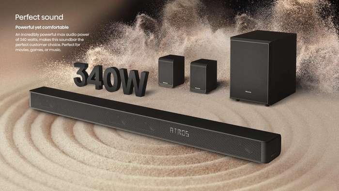 HISENSE AX5100G 5.1ch Soundbar; Dolby Atmos; 5.1 Surround Sound; 340W Output Power; Bluetooth 5.0;