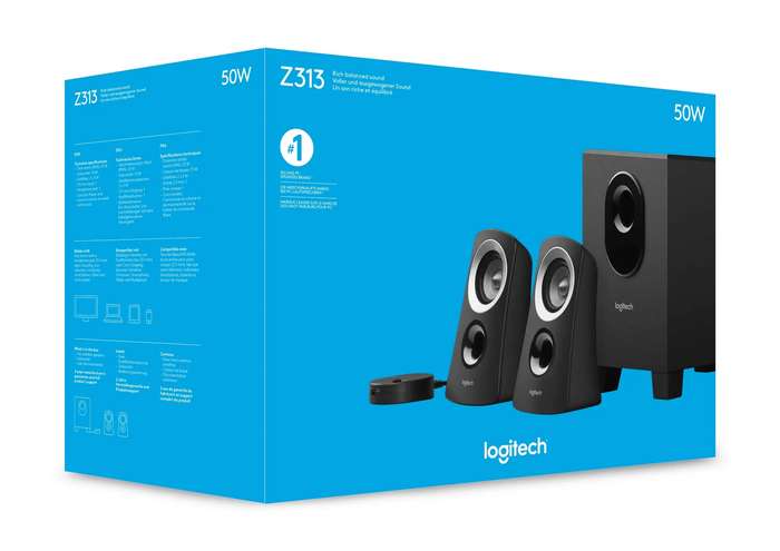 LOGITECH Z313 SPEAKER SYSTEM WITH SUBWOOFER; 25 WATTS