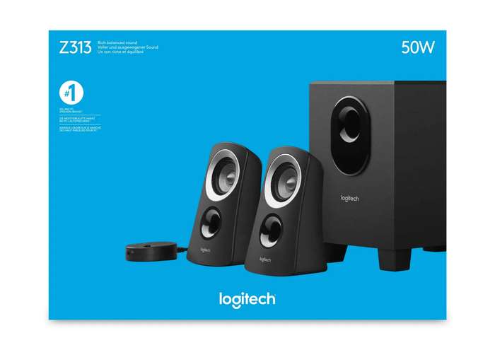 LOGITECH Z313 SPEAKER SYSTEM WITH SUBWOOFER; 25 WATTS