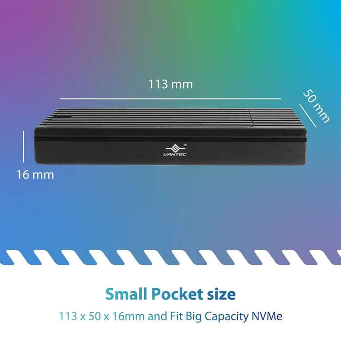 NexStar SX; M.2 NVMe SSD to USB 3.2 Gen2x2; 20G; Type C; Black Enclosure (NST-230C3-BK)