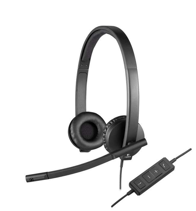Logitech H570e Black Business Stereo USB Headset