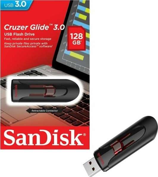 Sandisk Cruzer Blade 128GB USB-A Flash Drive