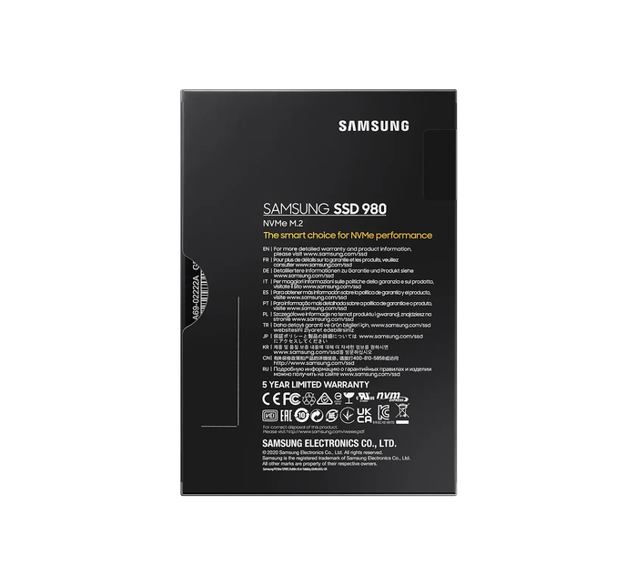 SAMSUNG 980 500GB M.2 NVME SSD