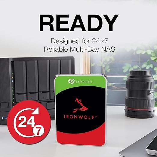 Seagate Ironwolf 12TB NAS; 3.5'' Internal; SATA 6GB/s; RPM 7200; 256MB Cache