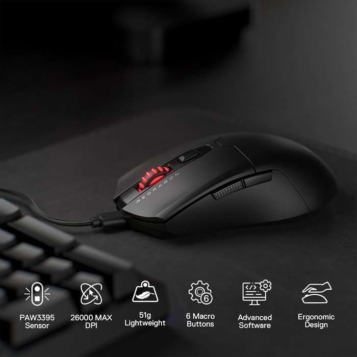 Redragon FYZU M995 Wired Gaming Mouse - Black