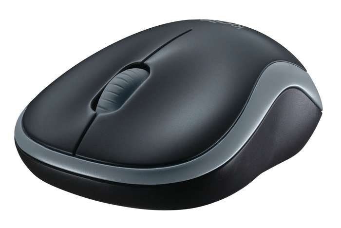 Logitech Wireless Mouse M185 (Black & Swift Grey) Nano USB receiver 3 buttons optical tracking wi...