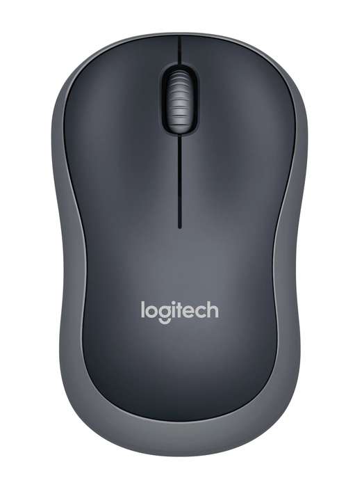 Logitech Wireless Mouse M185 (Black & Swift Grey) Nano USB receiver 3 buttons optical tracking wi...