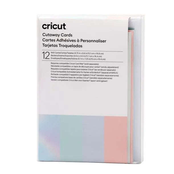 2009483 - Cricut Cut-Away Cards Pastel R40 12.1x16.8cm 12-Pack