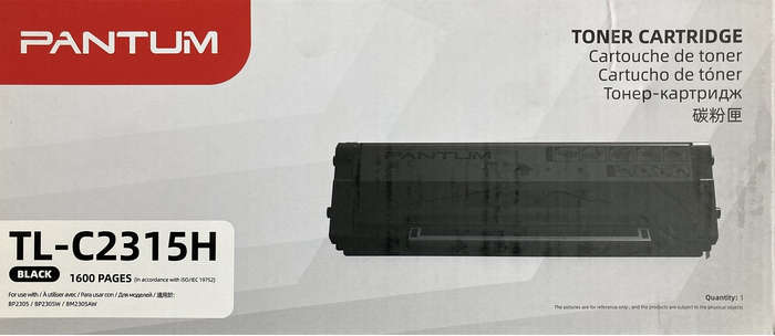 Pantum Tlc2315 (1600 Page Yield) Black Toner For Bp2305 Bp2305aw