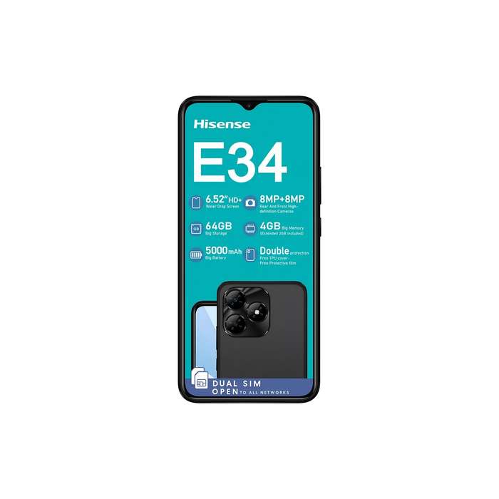 Hisense E34 6.52" 3MP 2GB 64GB Smart Phone