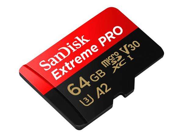 Sandisk Extreme Pro 64GB 4K Video MicroSDXC Card with Adapter