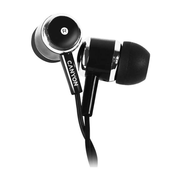 Canyon EPM-01 Stereo Headphones with Microphone  Wired 3.5mm Audio, Lightweight Design