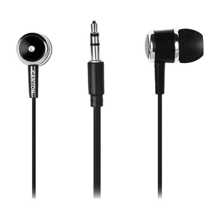 Canyon EPM-01 Stereo Headphones with Microphone  Wired 3.5mm Audio, Lightweight Design