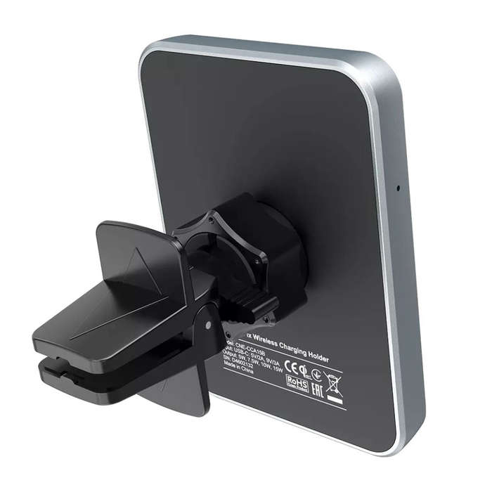 CANYON CH-15 Car Holder & Wireless Charger (MegaFix C-15)  15W Fast Charging, USB-C, Black