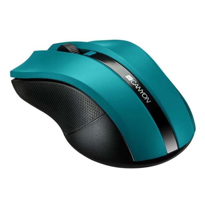 Canyon MW-5 Wireless Optical Mouse  4 Buttons, 1200 DPI, Ergonomic Design, Green  USB Receiver